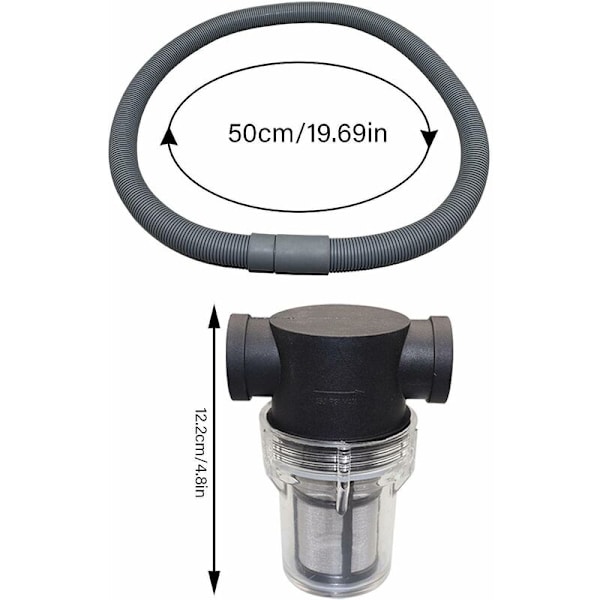 Regnvattensamlare för cirkulära rör med flexibel slang, Regnvattensamlare Set, Pvc-koppling, Vattenuppsamlare för stuprör (Kit B-110mm)