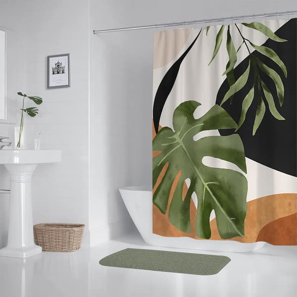 Dusjforheng Vanntett Polyester Dusjforhengsett med 12 Kroker