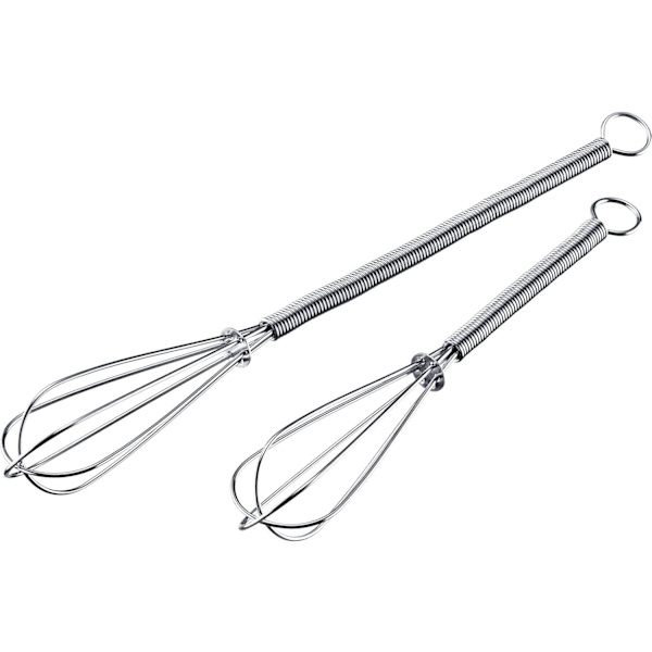 2 Mini Piskeris, Rustfrit Stål, 15cm og 20 cm Længde, Sølv