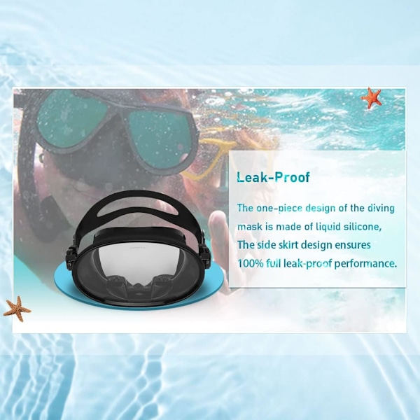 Sukellusmaski Sukellusmaski Sukelluslasit Aikuisille, Anti-sumu Uintimaski Sukellusmaski Karkaistulla Lasilla Snorkkeli, Sukelluslaitteet