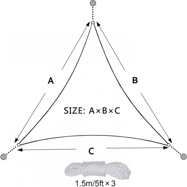 Skygge Sejl, Vandtæt Markise Uv Beskyttelse Trekantet Skygge Sejl Til Gard