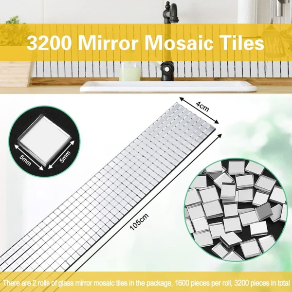 Tile mirrors, decals, glass mirrors, silver mirrors, square walls