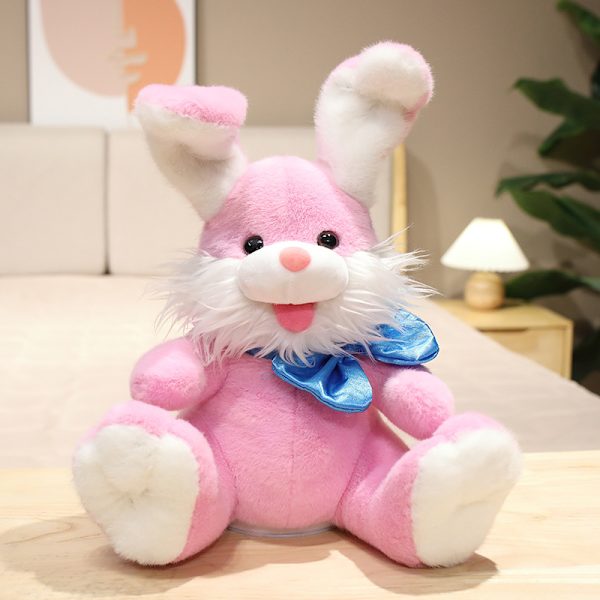 Pratande kanin gosedjur kanin plysch för småbarn upprepar vad du säger Peek-A-Boo leksaker animerade sjungande plysch floppy öra för barn flickor pojkar（Rosa）