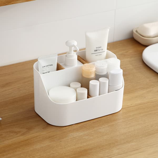 Skrivebordsarrangør Fjernkontrollholder Sminke Caddy Box