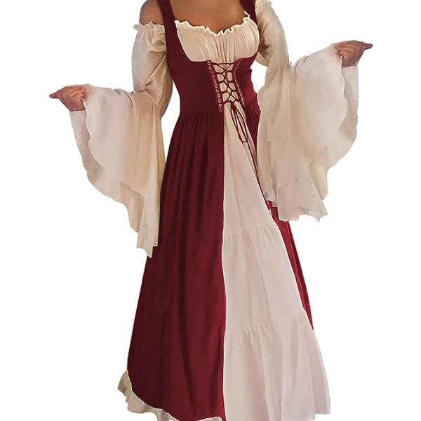 Robe de jeu de rôle kostym Renaissance médiévale pour femme (M)