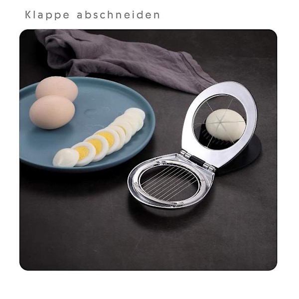 Rostfritt stål äggskärare för ägg och ägg med 2 i 1 hållbar metall Sli