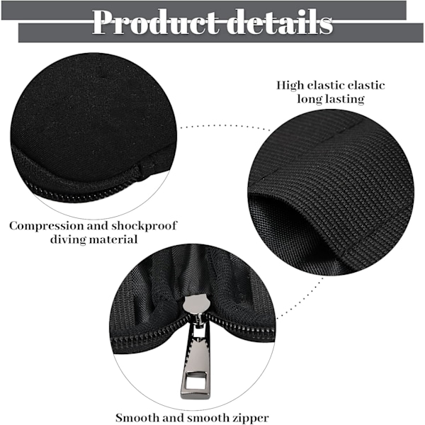 USB-minnesväska Svart 10 Fack Vattentät USB-minnesfodral Elektroniska Tillbehör Bärbar Organizer för USB-minnen/Pennor