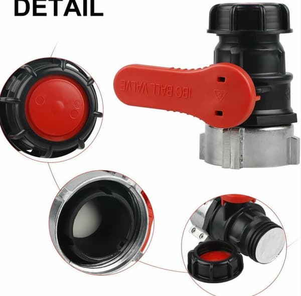 IBC Tank Adapter og Ventil - DN50 (75mm) RTGPT Hane.