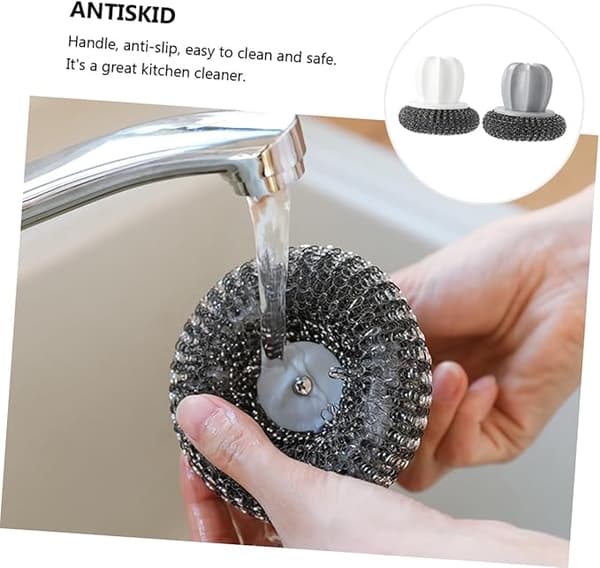 2-pack stålborste, diskhandske, svamp, diskborste, köksredskap