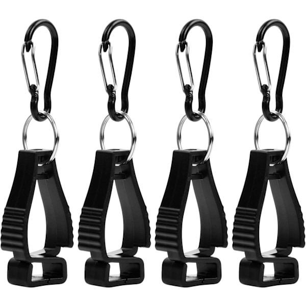 4 STK Arbejdshandskeclips, Handskeclips, Plastik Handskeclips, Grabber Holder Nyttig Hængende Handskholder med Karabinhage til Handsker Nøgle, Håndklæde, Arbejdshjelm
