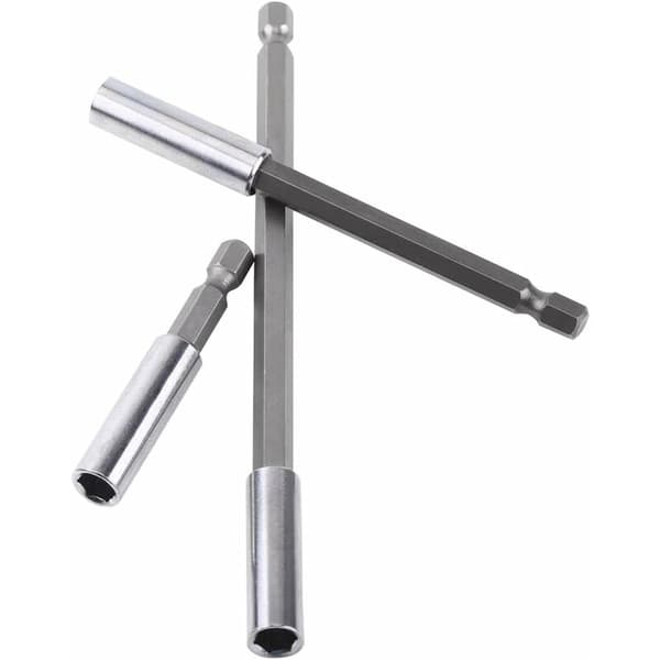 3 stk 1/4\" magnetisk bitsholder skrutrekkerforlengelse sekskant skaft 60m