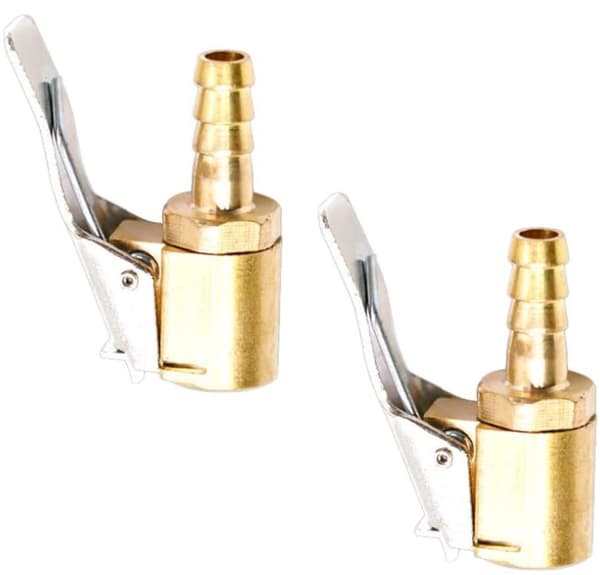 Däckpumpmunstycke, Bilpumpmunstycke, Pumpmunstycke med klämma, Pumpventilklämma Anslutningsadapter, för Däckventiler, Mässing, 6mm