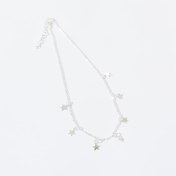 Lucky Star Choker Halsband Hänge Tassels Kedja Statement Halsband