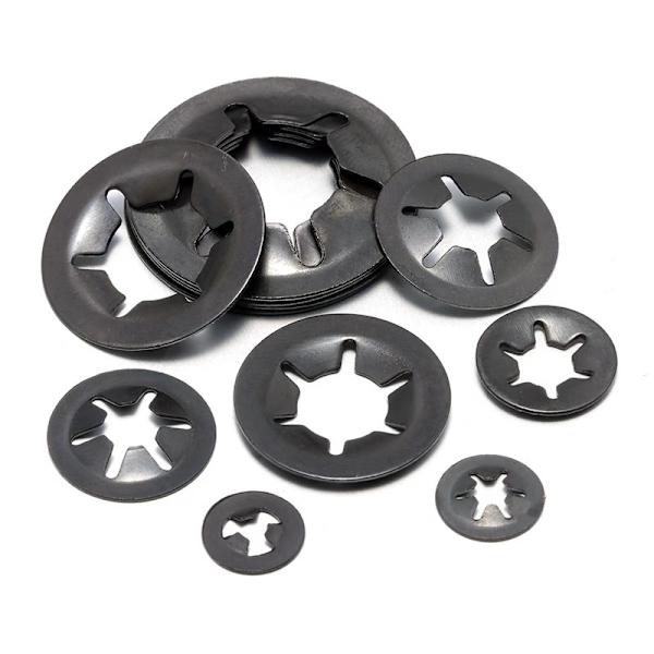 sourcing map Låsbricka M6 x 16mm 65Mn Starlock Bricka Intern
