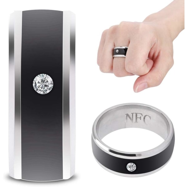 2 stk. nem at bruge NFC Smart Ring, Metal Material Universal Smart Ring, til mobil