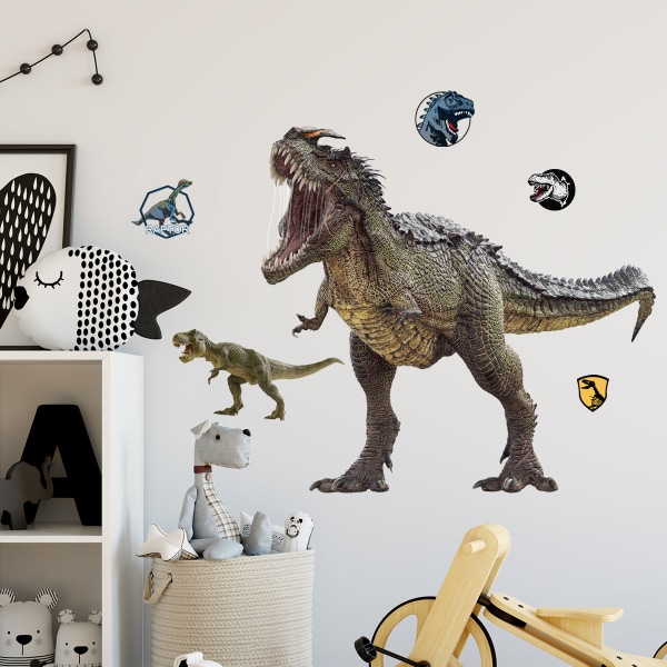 Nya kreativa dinosaurie-väggdekaler för vardagsrum, sovrum och barnkammare