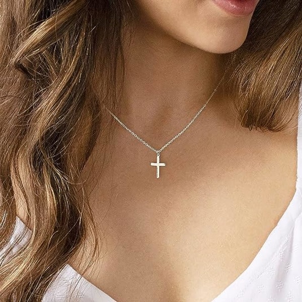 Korshänge Choker Halsband Enkelt Litet Halsband för Kvinnor Flickor