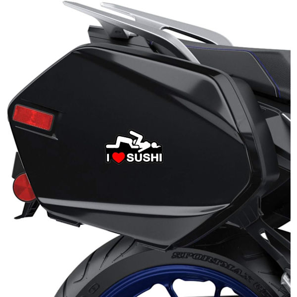 9*16cm Tegneserie Jeg Elsker Sushi Bil Klistremerke Klistremerke