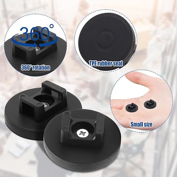 20-pack Magnetiska Kabelklämmor - 43mm Multifunktionella Magnetiska Kabelhanteringsklämmor för Kabelorganisation