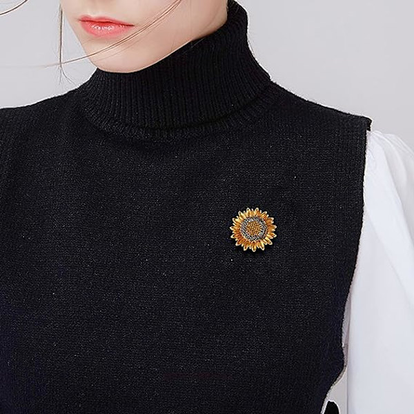 Smycken för kvinnor solros brosch pin för kvinnor mode
