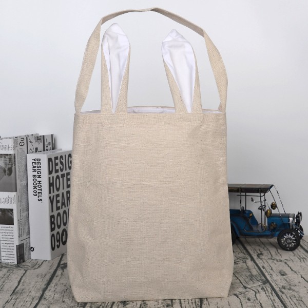 Påskhare Bag Hem Canvas Förvaring Påsk Bomull Burlap Gift Ba