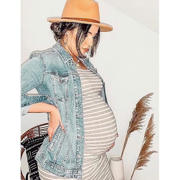 Daglig bruk og babyshower, Maternity Bodycon ermeløs kjole, Sid