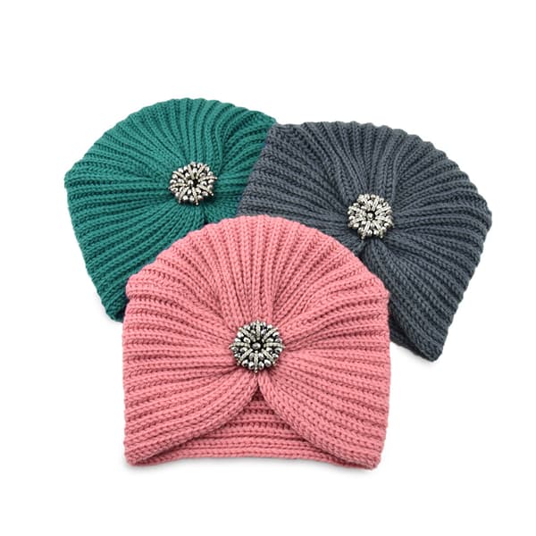 Smuk vinterhat til kvinder varm hue, pink - one size
