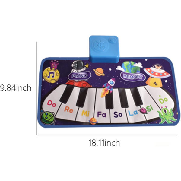 Barnpianotangenter Musiktryckfilt, Musikaliskt tangentbord Playmat Elektronisk musikspelfilt Dansmatta för soffa Sofaspel Golvlätt Mjuk matta
