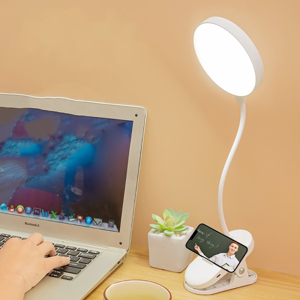 USB-klipslampe LED-leselampe skrivebordslampe