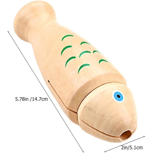 Slagverksinstrument fiskformade trämusikinstrument leksaker