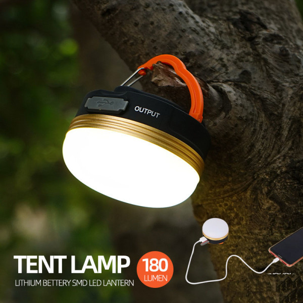 Camping Lykta, Bärbar LED Campinglampa Vattentät Campingbelysning, Orange 70*49mm