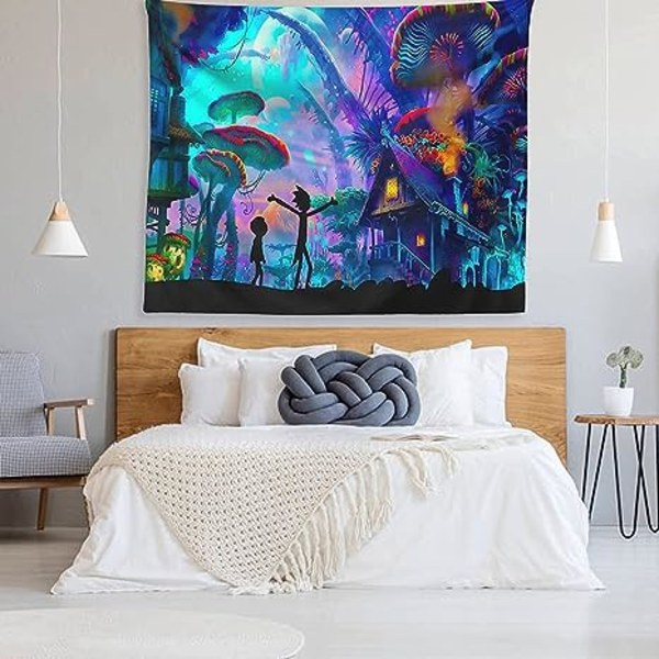 150x100cm Trippy Svampar Gobeläng Vägg Hängande Estetisk Tapestr