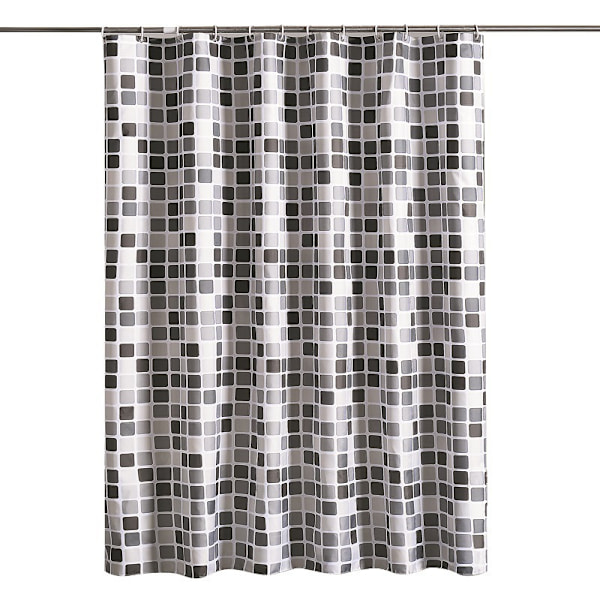 Antimugg dusjforheng 200x200cm, tykk vaskbar dusjforheng i stoff med 12 kroker, vanntett antibakteriell hurtigtørkende, for badekar, bad