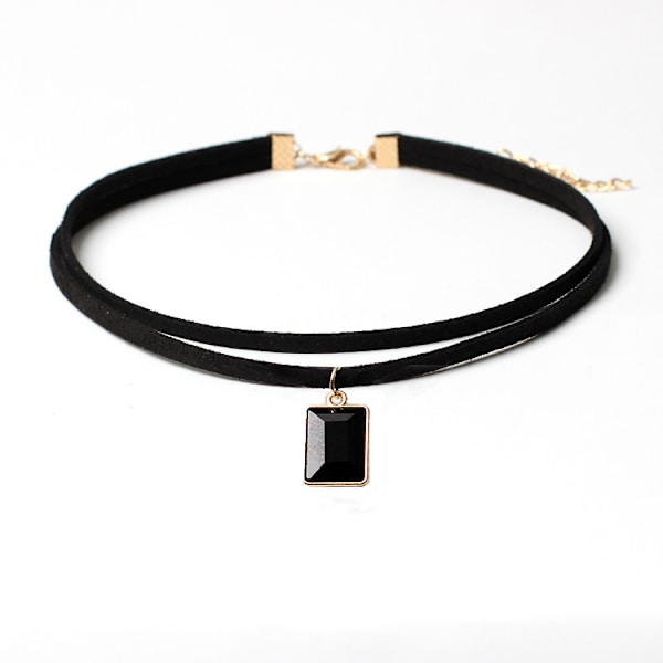 Svart choker set sammet choker halsband spets tatuering choker tofs