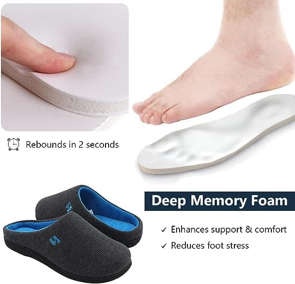 Herr Original Tvåfärgad Memory Foam Toffel