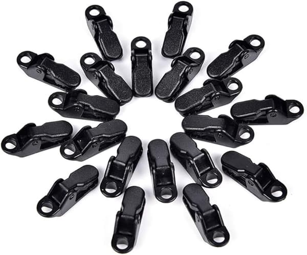 50 stk. Plastikclips til telt, presenningclips, markiseclips, tilbehør til campingaktiviteter