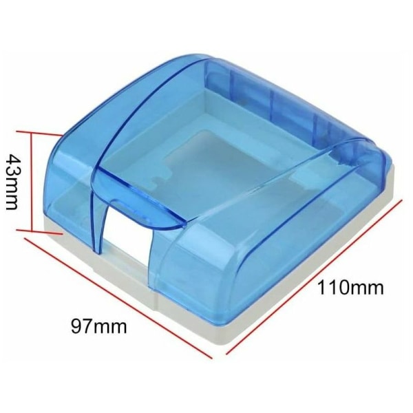 Bryterknappbeskyttelsesenhet Dørklokkekontakt Vanntett enhet Deksel Vanntett Sprutsikker boks Husholdningstilbehør 1 stk (Farge: Blå)