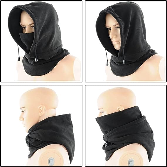 Tjock vinterridningsmask i sammet med ansiktsmask