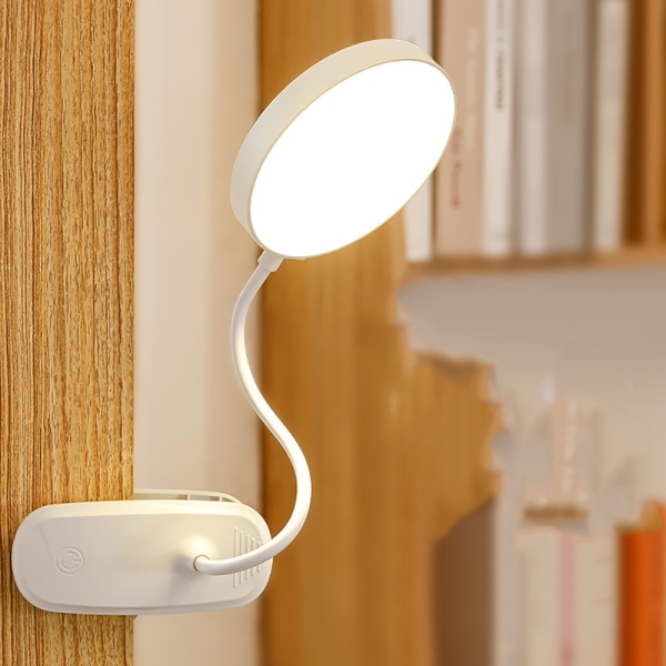 USB-oppladbar klipslampe LED-leselampe skrivebordslampe