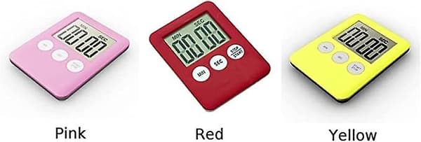 Tunn nedräkningstimer Kökstimer Elektronisk timer Kökstimer Påminnelse Rosa