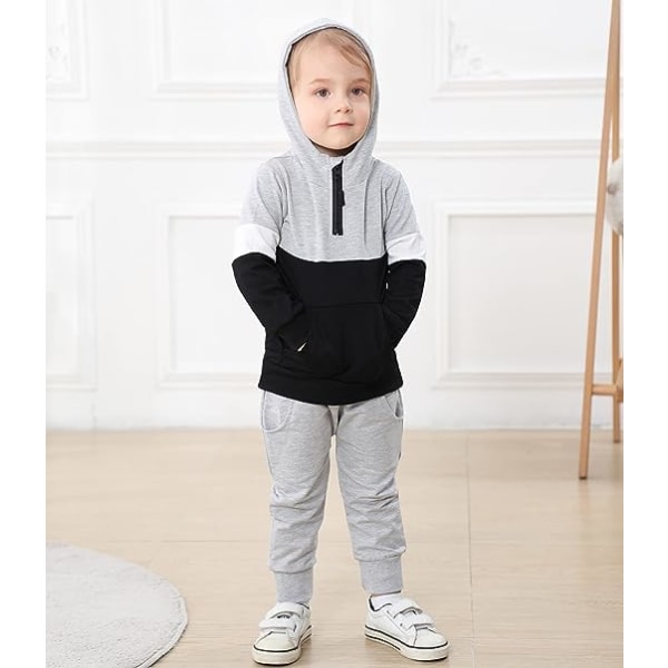 Barn Toddler Baby Flicka/Pojke Kläder Långärmad Colorblock Hoodie