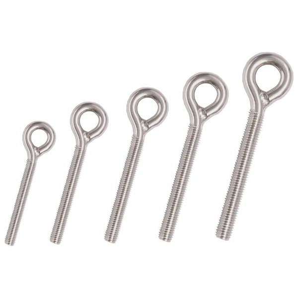 M5 304 Rustfrit Stål Lang Ring Skrue Gevindstang Ring Bolt 10stk