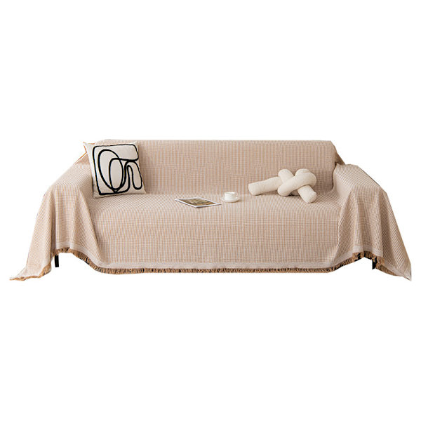 Tvättad sofföverdrag, halkfri sektionssoffa överdrag för husdjursmöbler skydd (Khaki, 180X130 cm, enkelsäte utan armstöd)