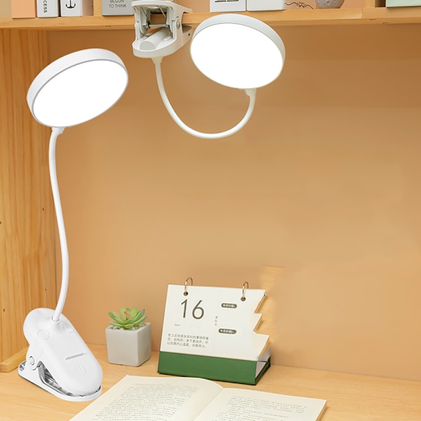 USB-klipslampe LED-læselampe bordlampe