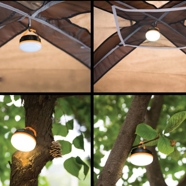 Camping Lykta, Bärbar LED Campinglampa Vattentät Campingbelysning, Orange 70*49mm