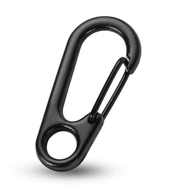 10pcs Mini Carabiner, Climbing Carabiner, Keychain Carabiner, Climbing Carabiners, Small Carabiner, Keychain Carabiners for Camping/Hiking（Black,3.5*