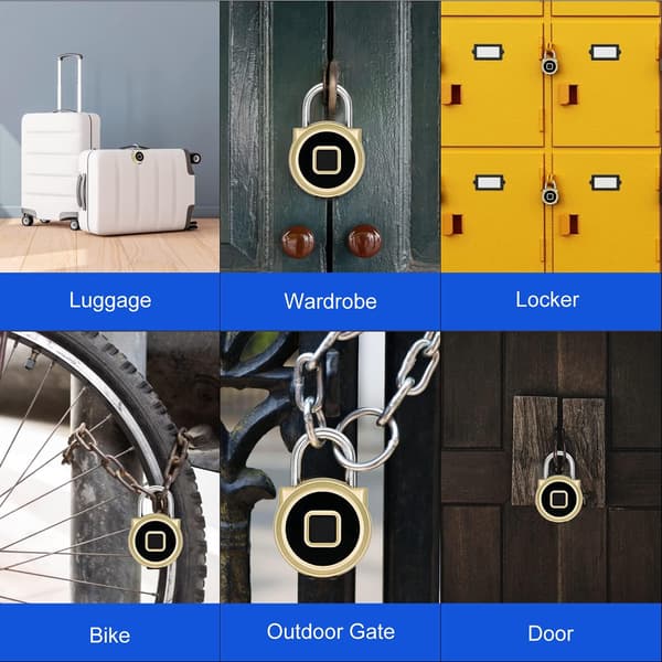Smart fingeravtrykklås, Bluetooth-lås, USB-oppladbar, Remo