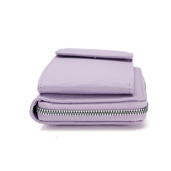 Liten crossbody-väska för kvinnor, mobiltelefonväskor, justerbar rem, blockering axelväska med kortplatser och minipung, lila