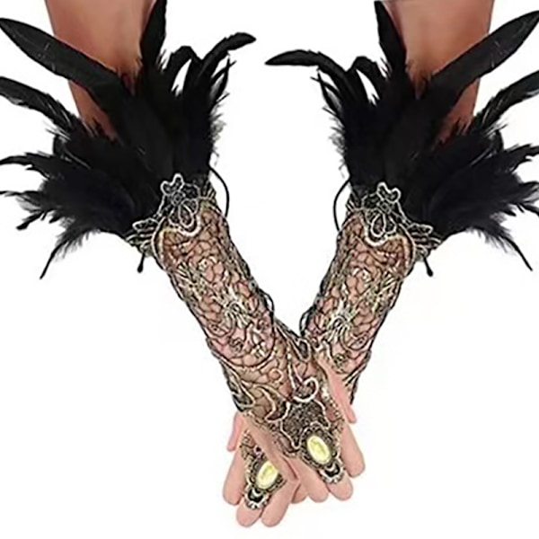 Kvinners blonder mesh lange hansker stretch håndledd mansjetter armbånd for W