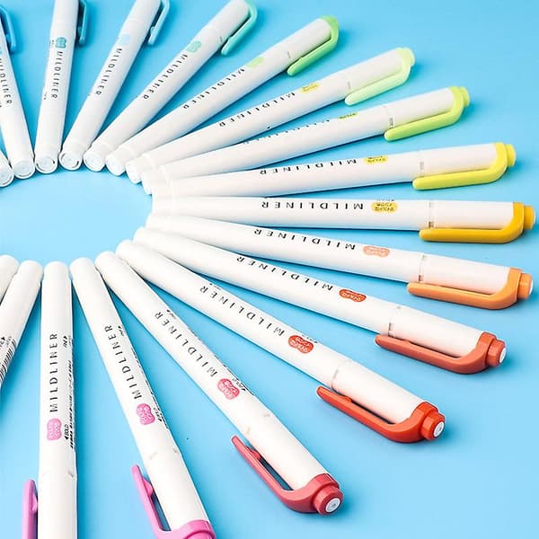 8 farver highlightere, pastel highlighter penne assorterede farver, D